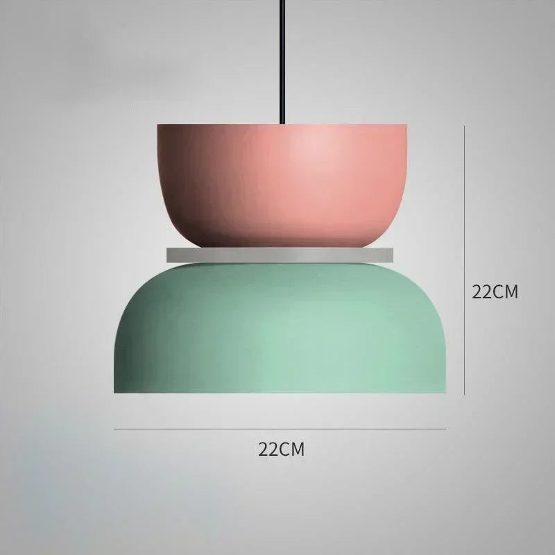 Modern Macaron LED Pendant Light New Nordic Creative Sweet Design Colorful Hanging Lamp Living Room Bedroom Study Dining